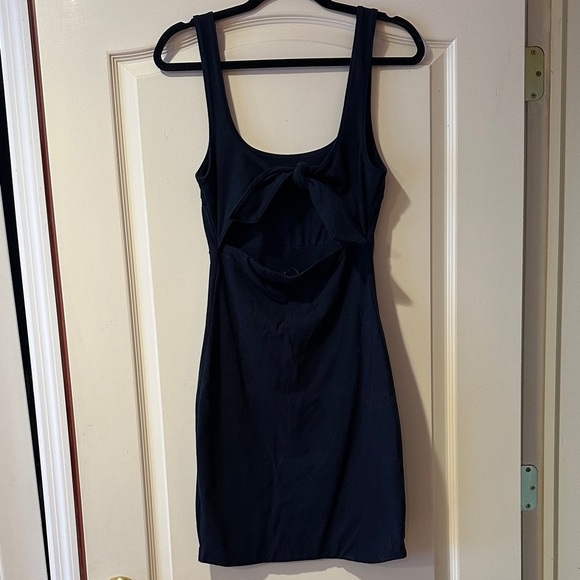 Abercrombie & Fitch Classic Navy Mini Dress with Bow - Picture 3 of 4